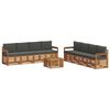vidaXL Set vanjskih sofa 9 kom. Prirodna i antracit
