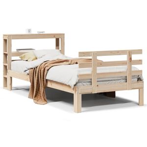 vidaXL Okvir kreveta s uzglavljem 90 x 190 cm od borovine