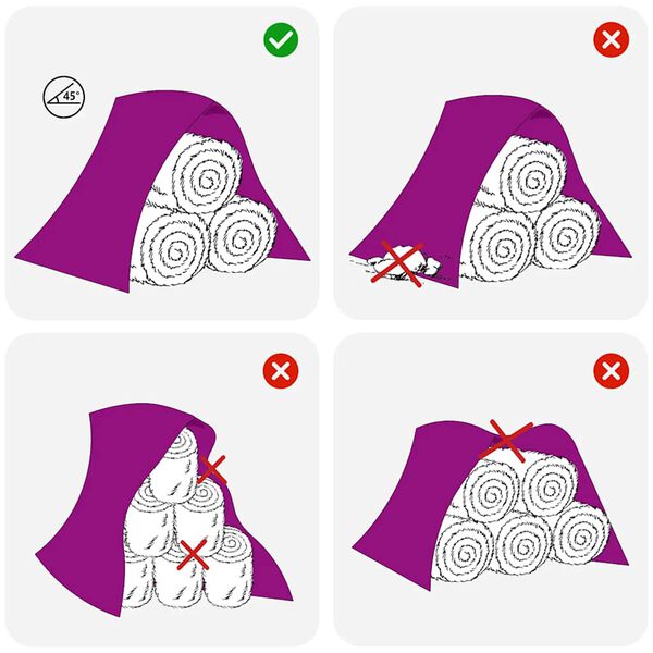 vidaXL Cerada za stog sijena 9,8x12,5 m 140 g/m&sup2; polipropilen