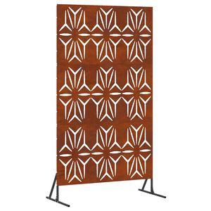 vidaXL Zaslon za privatnost 100 x 50 x 180 cm Otporni čelik Rđa