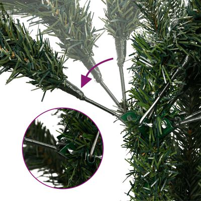 vidaXL Umjetno božićno drvce sa šarkama i šiškama 210 cm