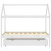 vidaXL Okvir za dječji krevet s ladicom od borovine bijeli 80 x 160 cm