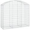 vidaXL Gabionska ko&scaron;ara s lukom 150x50x120/140 cm pocinčano željezo