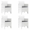vidaXL Vrtna stolica 4 pcs Bijelo 53 x 49 x 85 cm Polipropilen
