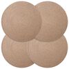vidaXL Juteni podmetači 4 pcs Prirodna &Oslash; 30 cm 100% Jut