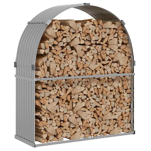 vidaXL Držač za cjepanice svjetlosivi 120x45x140 cm pocinčani čelik