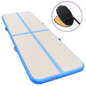 vidaXL Strunjača na napuhavanje s crpkom 300 x 100 x 10 cm PVC plava