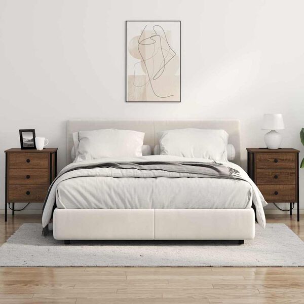 vidaXL Noćni ormar Smeđi hrast 42 x 41 x 61 cm Konstruirano drvo