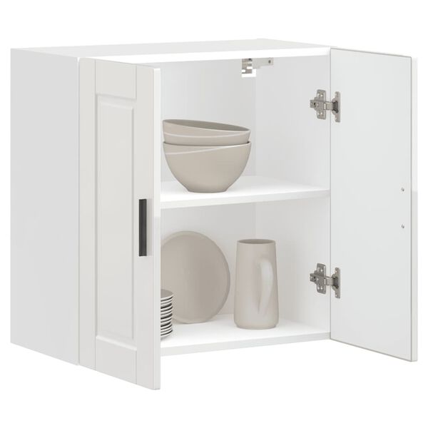 vidaXL Kuhinjski zidni ormarić Porto sjaj bijeli konstruirano drvo