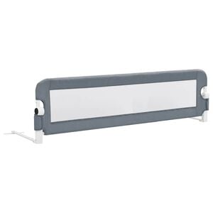 vidaXL Sigurnosna ogradica za dječji krevet siva 120 x 42 cm poliester