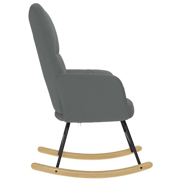 vidaXL Stolica za ljuljanje od tkanine tamnosiva