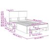 vidaXL Krevetna konstrukcija s uzglavljem Dimljeni hrast 120 x 190 cm