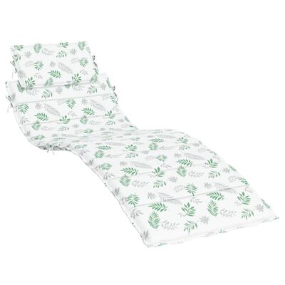 vidaXL Jastuk za ležaljku s uzorkom lišća od tkanine Oxford