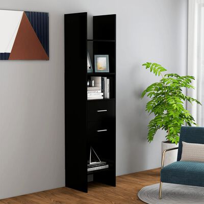 vidaXL Ormarić za knjige crni 40 x 35 x 180 cm od konstruiranog drva