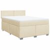 vidaXL Krevet s oprugama i madracem krem 160x200 cm od tkanine