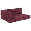 vidaXL Jastučić za paletni kauč 3 pcs Bordo 120 x 80 x 38 cm Tkanina
