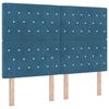 vidaXL LED Box Spring Krevet Tamno plava 140 x 190 cm Bar&scaron;un