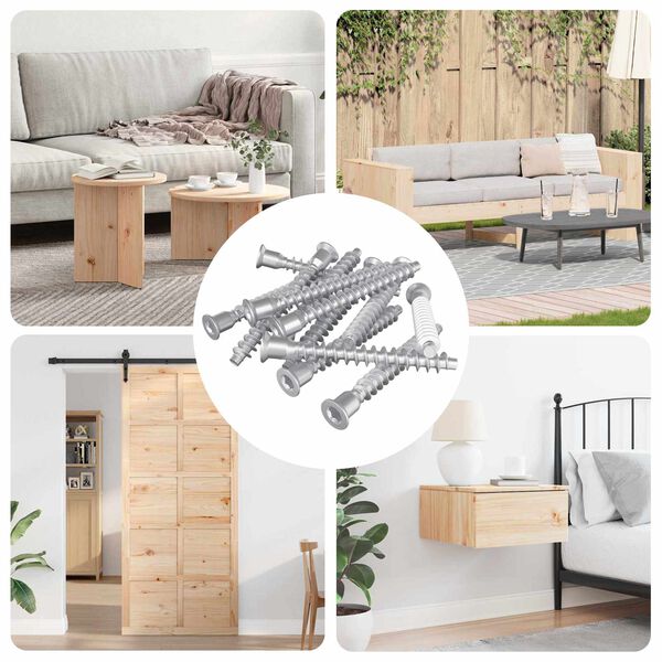 vidaXL Potvrđivački vijci 2100 pcs Srebrno Metal