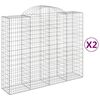 vidaXL Lučne gabionske ko&scaron;are 2 kom 200x50x160/180cm pocinčano željezo