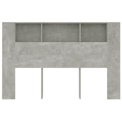 vidaXL Uzglavlje s ormarićem siva boja betona 160 x 18,5 x 104,5 cm