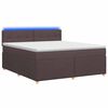 vidaXL Boxspring krevet s madracem Tamno smeđa 180 x 200 cm Tkanina