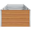 vidaXL Povišena vrtna gredica 320 x 80 x 45 cm pocinčani čelik srebrna