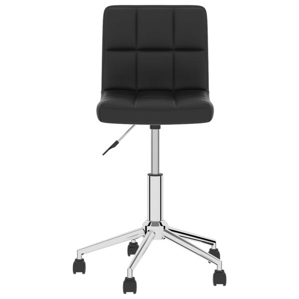 vidaXL Okretne blagovaonske stolice od umjetne kože 2 kom crne