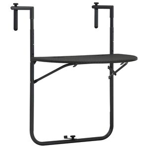 vidaXL Viseći balkonski stol smeđi 60 x 64 x 83,5 cm plastični