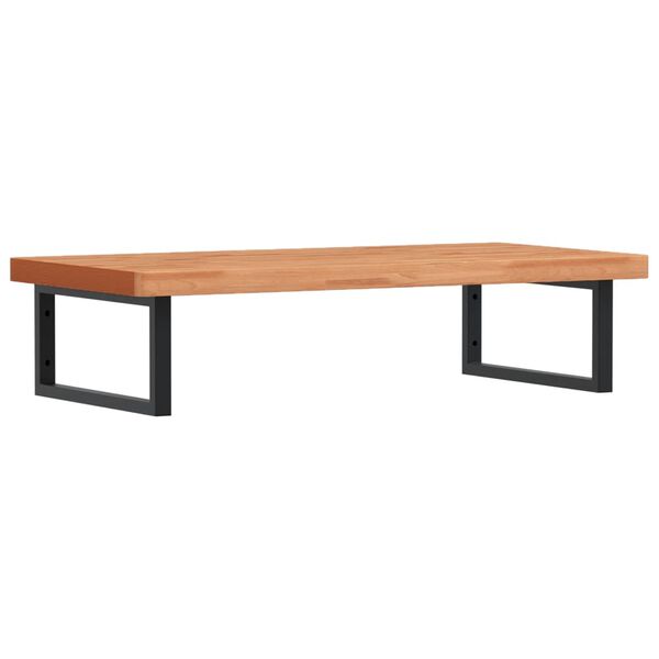 vidaXL Zidna polica za umivaonik od čelika i masivne bukovine