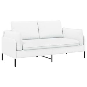 vidaXL Sofa za dvije osobe Bijela 188 x 81 x 89 cm Tkanina