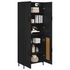 vidaXL Highboard Zidne Crni hrast 69,5 x 34 x 180 cm Konstruirano drvo