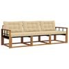 vidaXL Set vanjskih sofa 3 kom. Prirodna i bež