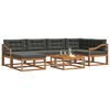vidaXL Set vanjskih sofa s jastukom 7 pcs Prirodna i antracit