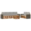vidaXL Set vanjskih sofa 7 kom. Prirodna i svjetlosiva