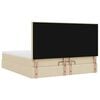 vidaXL Otomanski krevet s madracem i LED krem 180x200cm od tkanine