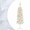 vidaXL Umjetno usko božićno drvce s kuglicom 150 cm 150 LED lampica