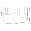 vidaXL Metalno uzglavlje bijelo 180 cm