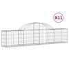 vidaXL Lučne gabionske ko&scaron;are 11 kom 200x30x40/60 cm pocinčano željezo