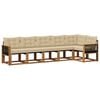 vidaXL Set vanjskih sofa 6 kom. Prirodna i bež