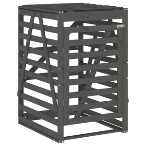 vidaXL Spremi&scaron;te za kantu za smeće sivo 84x90x128,5 cm od borovine