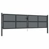 vidaXL Vrtna vrata antracit 400x125 cm čelik