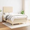 vidaXL Krevet box spring s madracem krem 120 x 190 cm od tkanine