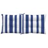 vidaXL Niski jastuci za stolicu 4 kom plavo-bijele pruge od tkanine