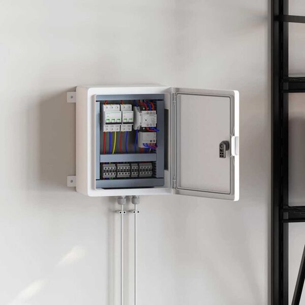 vidaXL Upravljački ormar Siva 47 x 20 x 60 cm ABS plastika