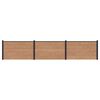 vidaXL Set ograde 3 kom. 526 x 105 cm WPC i aluminij Smeđa