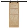 vidaXL Klizna vrata ORKDAL Smeđa 86 x 211 cm Čvrsto borovo drvo