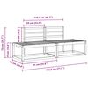 vidaXL Set vanjskih sofa 2 pcs Prirodna 182,5 x 63 x 73 cm