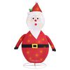 vidaXL Ukrasna božićna figura Djeda Mraza LED luksuzna tkanina 120 cm