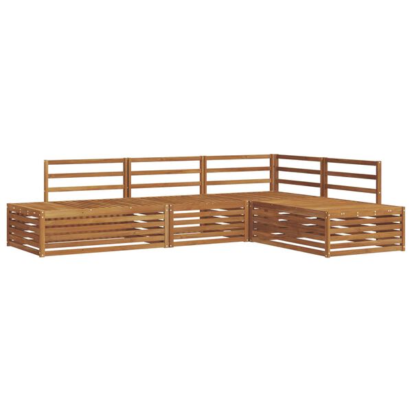 vidaXL Set vanjskih sofa 4 Komad Prirodna Čvrsto drvo akacije