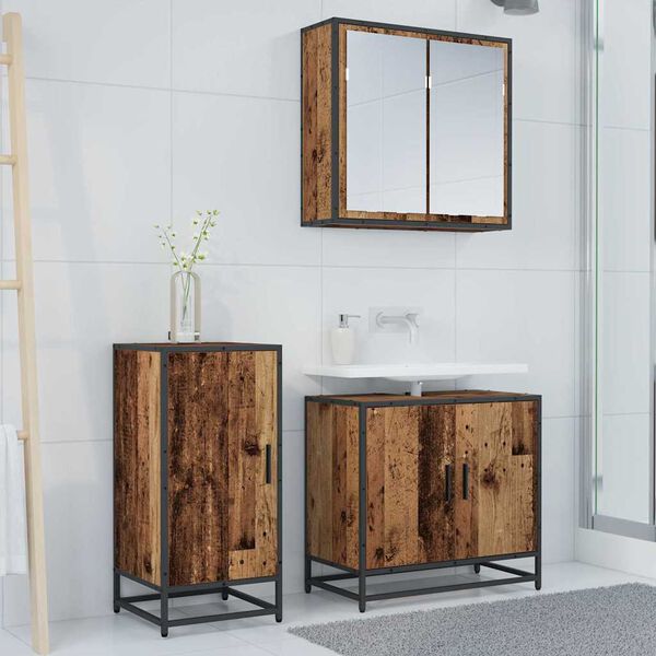 vidaXL Kreveta Staro drvo 35,5 x 35 x 76 cm